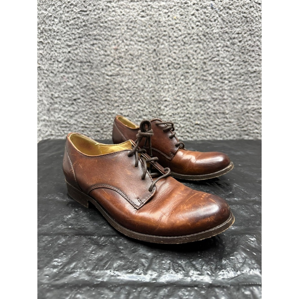 Frye Melissa Leather Lace Up Oxford Shoes Brown 3476084 Womens Size 6.5E US